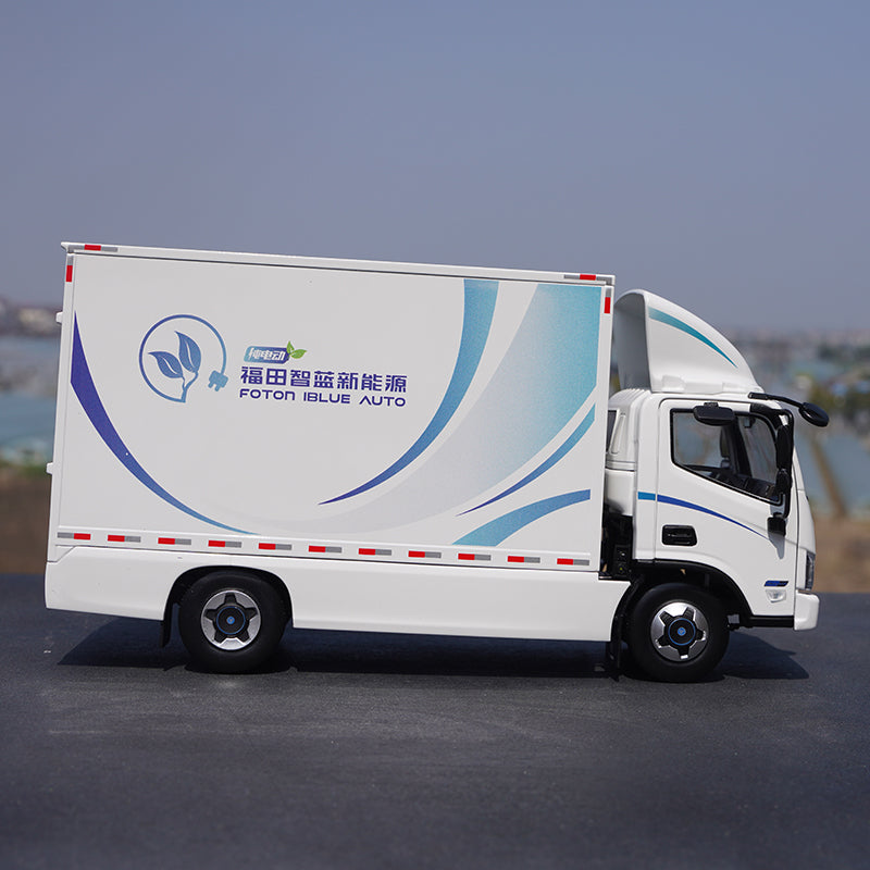 Original factory Foton IBlue Auto New energy 1:22 Diecast Light truck van model for gift, collection, toys