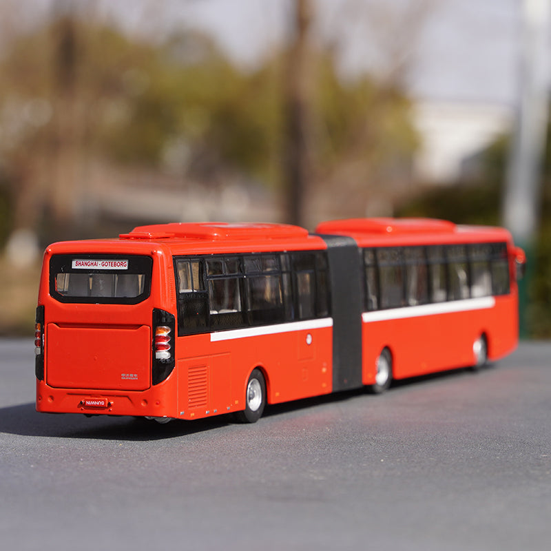 Original factory 1:64 Shanghai SHENWO diecast BRT Bus Articulated bus model for gift,collection,toy