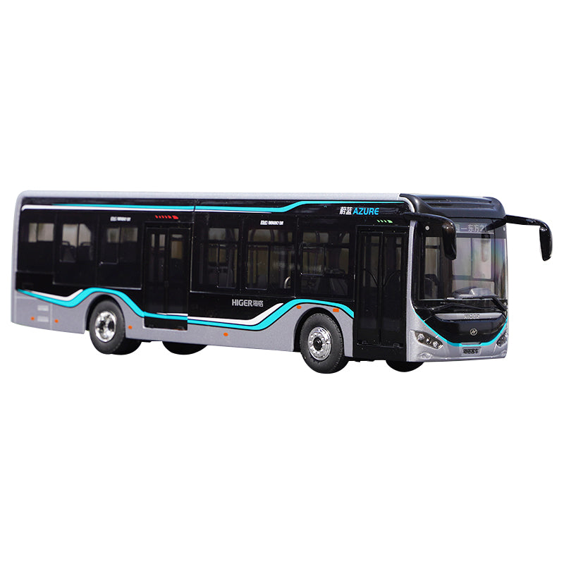 Original factory 1:42 Golden Dragon Weiblue Azure diecast alloy bus model with lamps for gift, collection