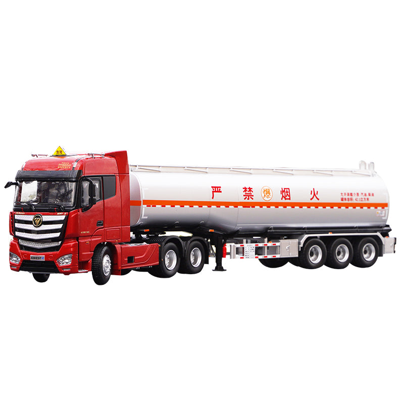 Original factory 1:36 Foton Ouman EST-A diecast oil tank model alloy container tank truck model for gift