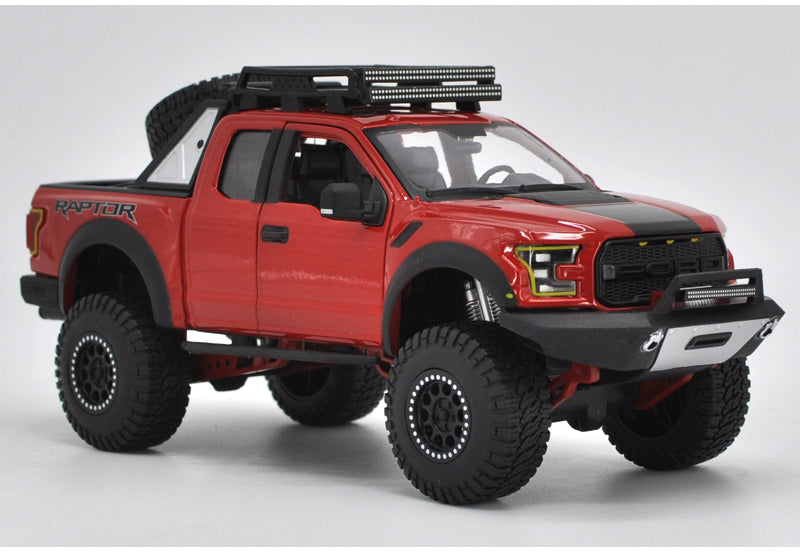 Original 1:24 Maisto Off-roading Pickup Model Car Ford F150 SVT Raptor Truck Metal classic toy models for gift, collection