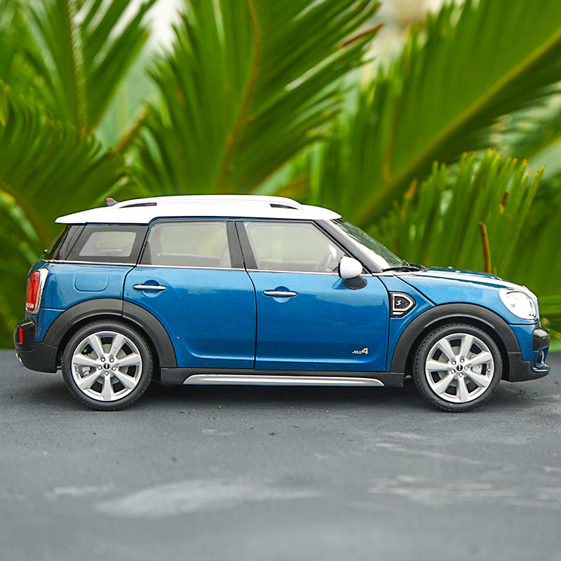 Original Authorized Authentic 1:18 mini cooper S countryman Diecast collectible Island BlueClassic toy models for christmas/Birthday gift, collection