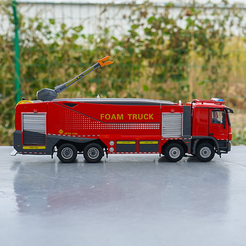 Original Authorized Authentic 1:50 Benz ACTROS Jieda Foam City Fire Truck City Rescue Vehicles Diecast Toy Model for Christmas gift,collection