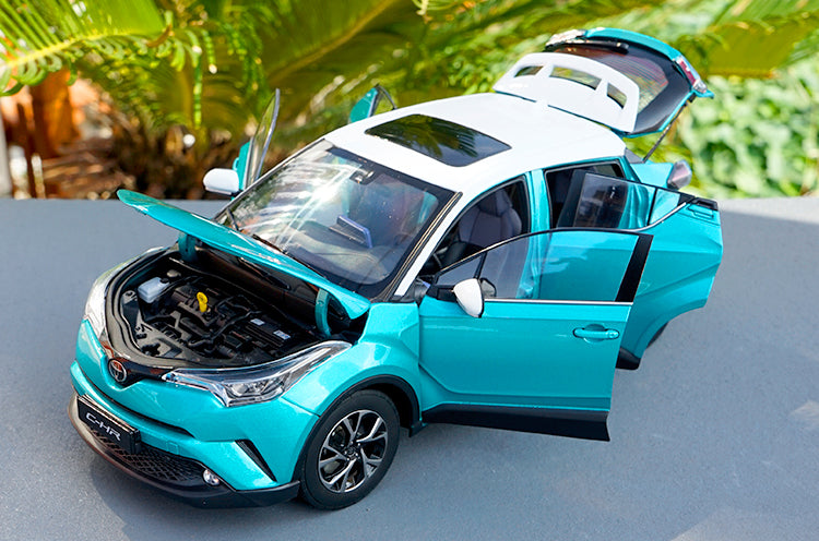 Original Authorized Authentic alloy 1:18 Toyota C-HR CHR Alloy Diecast Classic toy Car Model for gift, collection