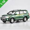 Original Authorized factory diecast 1:18 Toyota 2012 LAND CRUISER LC200 green Classic toy car Models for gift, collection
