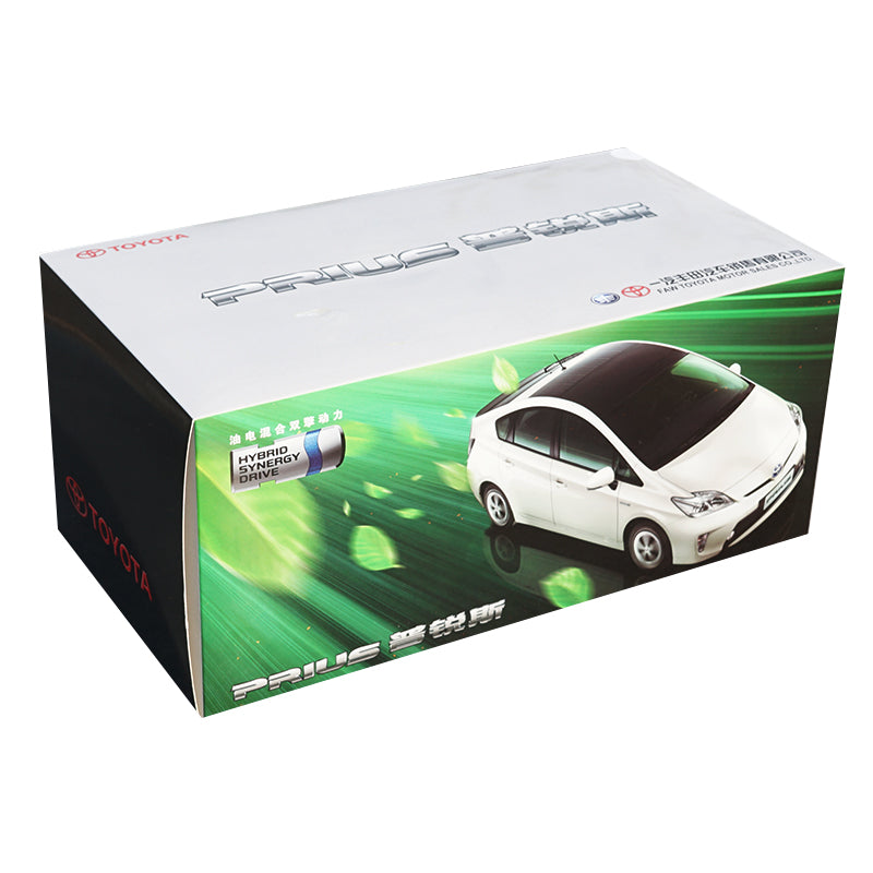 Original Authorized factory diecast 1:18 Toyota Prius hybrid Diecast Metal Classic toy Models for gift, collection