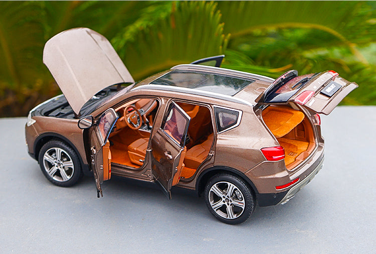 Original factory 1:18 Dealer Edition Great Wall Haval H7 brown Diecast Car Model with small gift