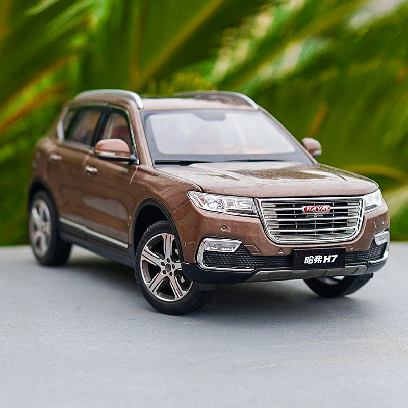 Original factory 1:18 Dealer Edition Great Wall Haval H7 brown Diecast Car Model with small gift