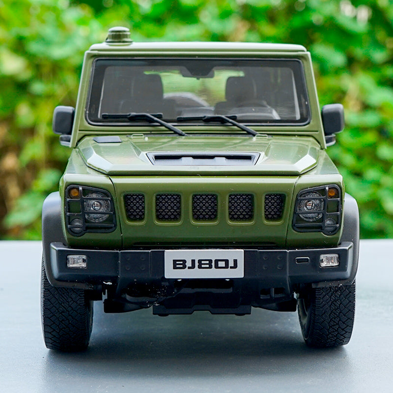 Original factory 1:18 BAW Beijing Jeep BJ80 BJ80J millitary car model off-road SUV car model for gift