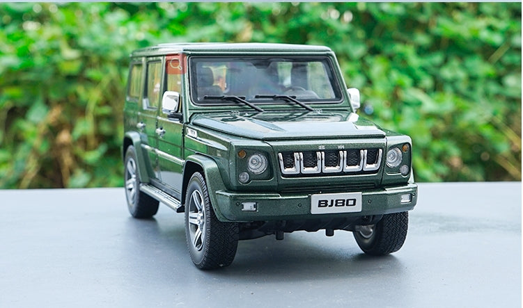 Original factory 1:18 BAW Beijing Jeep BJ80 BJ80J millitary car model off-road SUV car model for gift