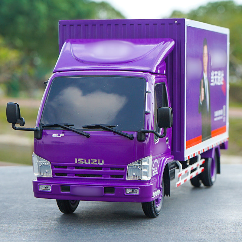 Original factory diecast 1:20 Isuzu van truck model, Multi-function office light truck models for collection, gift