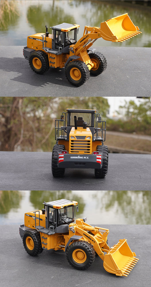 Original factory 1:35 Diecast Longgong LG856B Wheel loader alloy engineering machinery modelS for toy gift