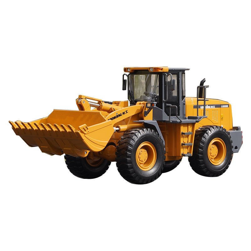 Original factory 1:35 Diecast Longgong LG856B Wheel loader alloy engineering machinery modelS for toy gift