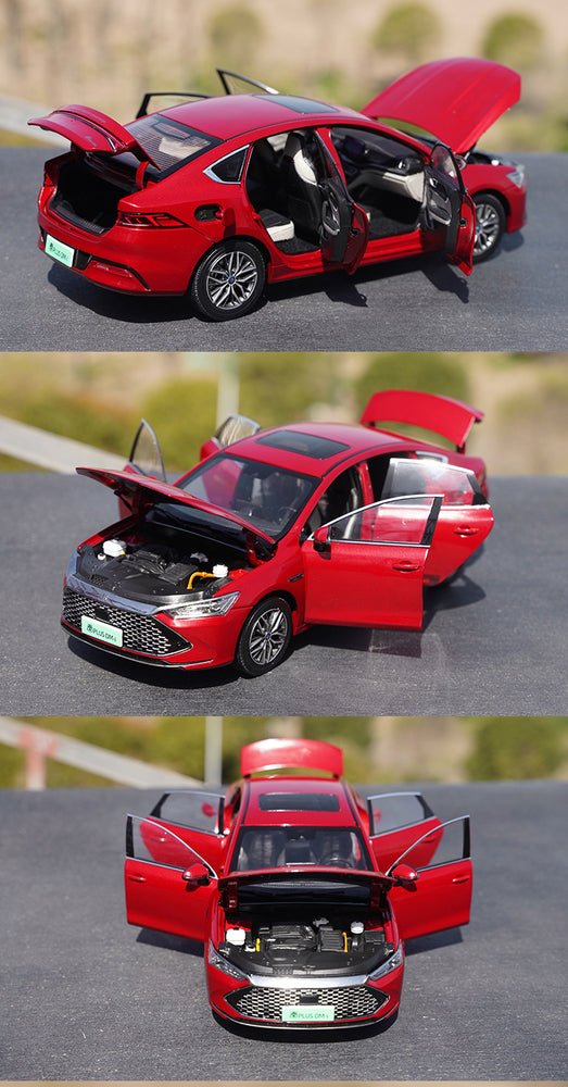 Original factory 1:18 BYD Qin Pro DM-i BYD 2022 diecast alloy car model for collection