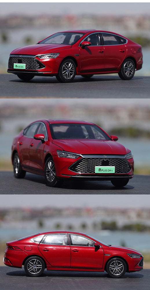 Original factory 1:18 BYD Qin Pro DM-i BYD 2022 diecast alloy car model for collection