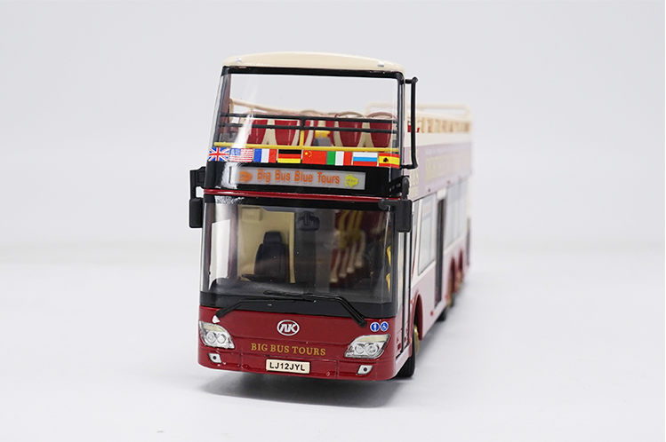 Original Rare Alloy Model 1:43 Ankai Double Decker Big Bus Sightseeing Tour of London Olympic Diecast Toy Model for christmas gift,Collection,Decoration
