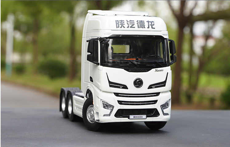 Original factory authentic 1:24 shaanxi SXQC Auto Deron X6000 heavy truck semi-trailer tractor diecast models for gift, collection