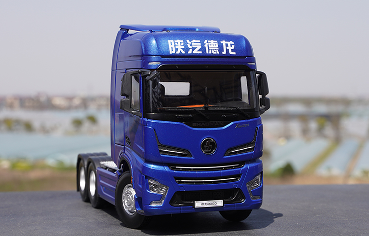 Original factory authentic 1:24 shaanxi SXQC Auto Deron X6000 heavy truck semi-trailer tractor diecast models for gift, collection