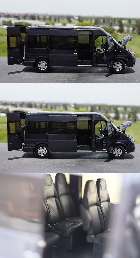 Original factory 1:18 Jiangling Ford New Generation Quanshun Pro Diecast Transit commercial vehicle van model for collection, gift