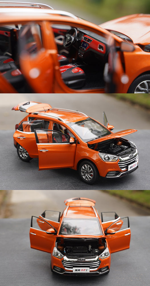 Original factory 1:18 JAC 2nd generation Ruifeng S2 Diecast  SUV car model for gift, toys