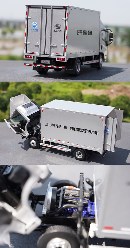 Original 1:22 SAIC light truck H300 diecast van light truck model for gift, collection