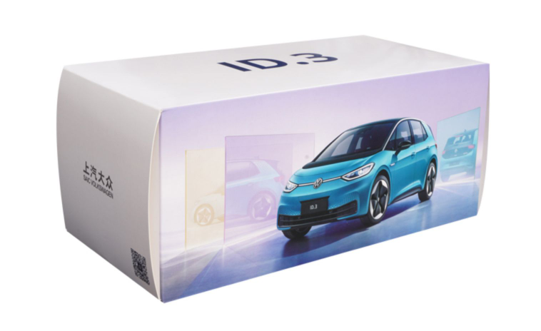 Original factory 1:18 SAIC VW ID.3 Diecast SUV car model with light function for gift, collection