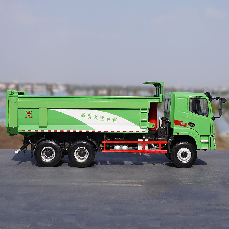 Original 1:24 SANY environmental intelligent alloy dump truck model metal muck truck heavy truck toy model