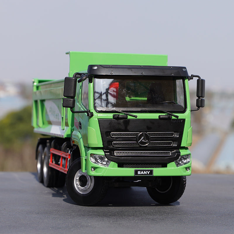 Original 1:24 SANY environmental intelligent alloy dump truck model metal muck truck heavy truck toy model