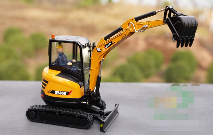 Original 1:20 SANY SY35U-9 diecast simulation excavator alloy model alloy small hook engineering digger model for gift