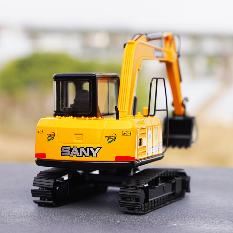 Original 1:35 SANY SY75C-9 diecast simulation excavator alloy model 10 hook 215 engineering digger model for gift, toy