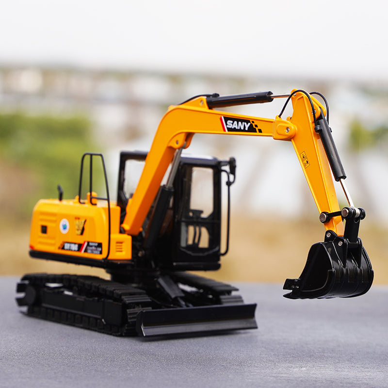 Original 1:35 SANY SY75C-9 diecast simulation excavator alloy model 10 hook 215 engineering digger model for gift, toy