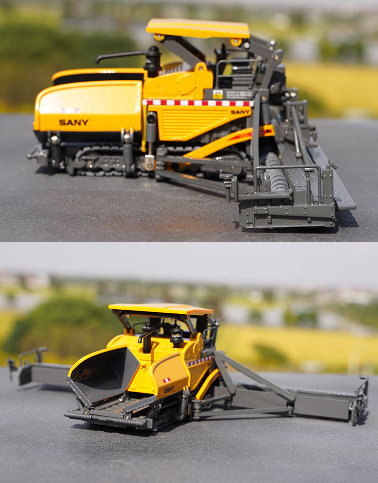 Original factory SANY 1:50 Metal alloy diecast asphalt road paver model for gift, collection