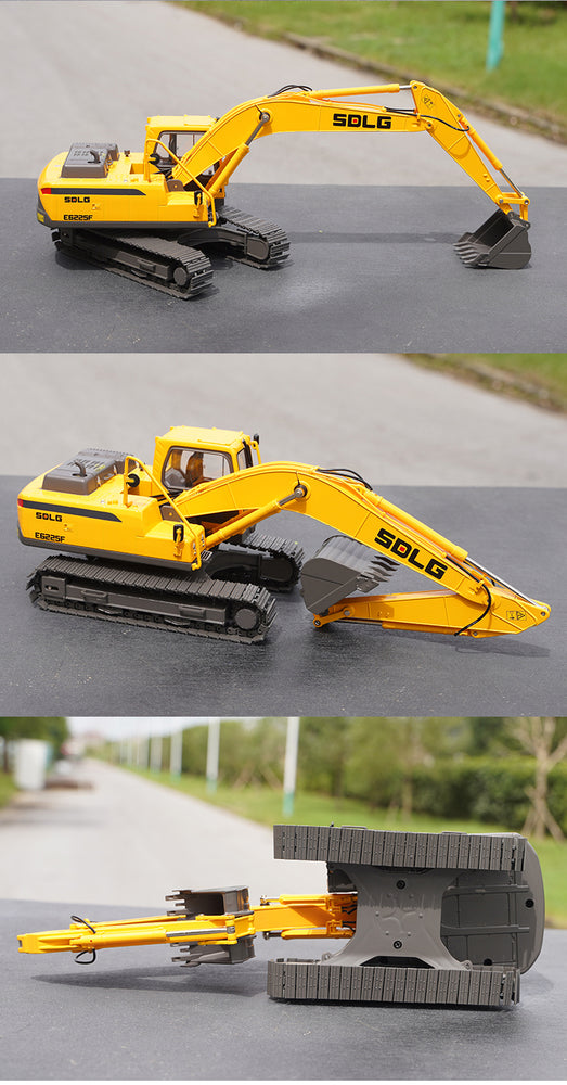 Original factory 1:35 Lingong SDLG E6225F Diecast Excavator model alloy engineering high simulation toy excavator model