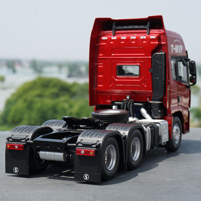 Original factory authentic 1:24 shaanxi SXQC Deron Delong X5000 T-MVP RED diecast heavy truck trailor model