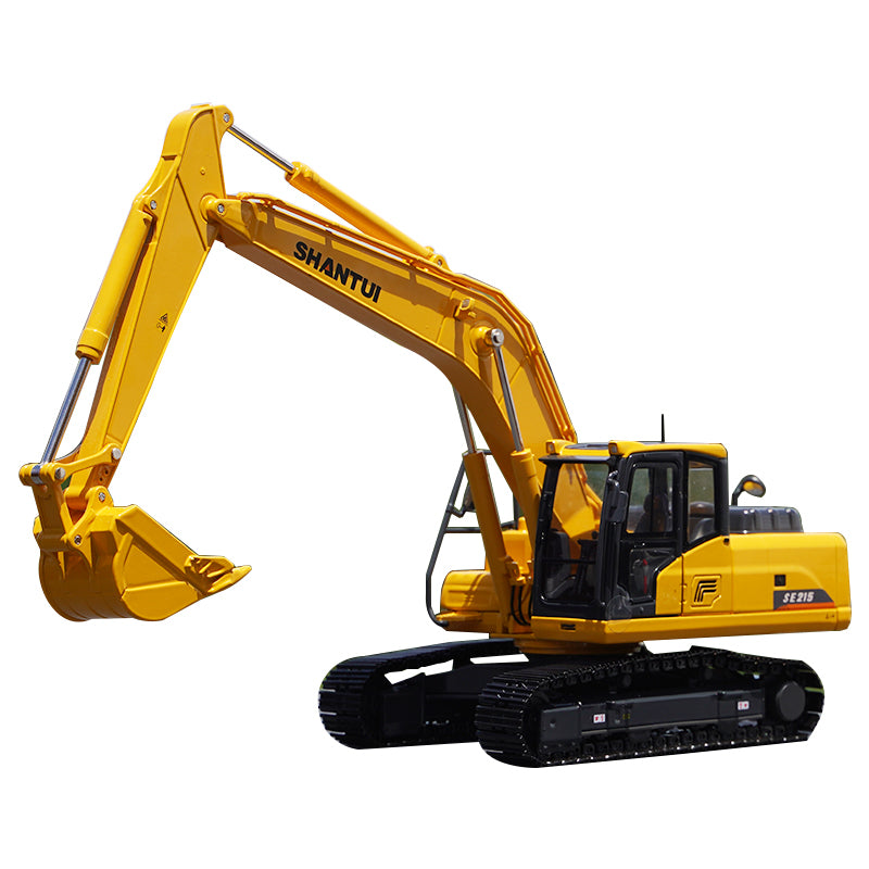 Original factory 1:35 SHANTUI SE215 Diecast excavator alloy engineering car simulation bulldozer model for gift, toys