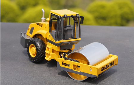 Original factory 1:35 SHANTUI SR20M single steel roller loader alloy engineering machine model for gift