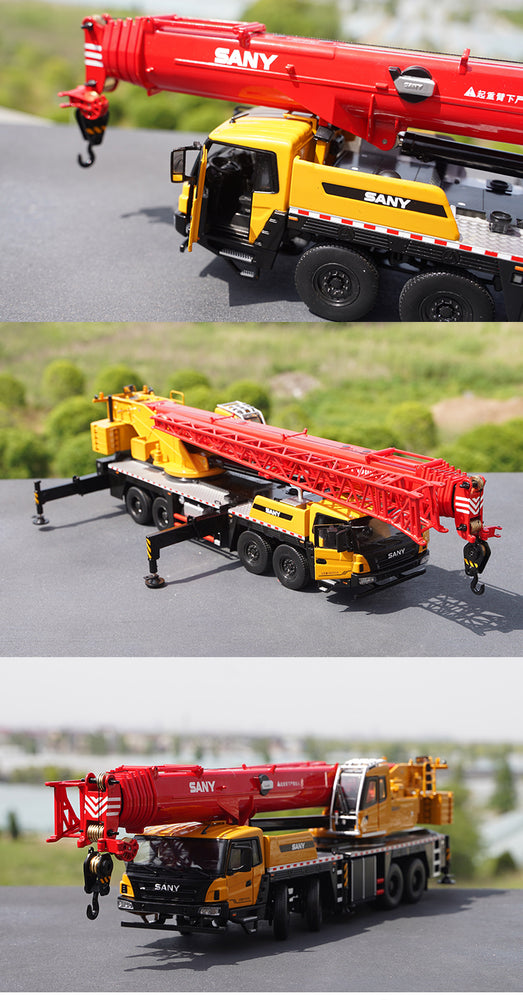 Original factory 1:36 Large Diecast STC800T6 80ton Truck Crane model, Large 80ton mobile truck crane model for collection, gift