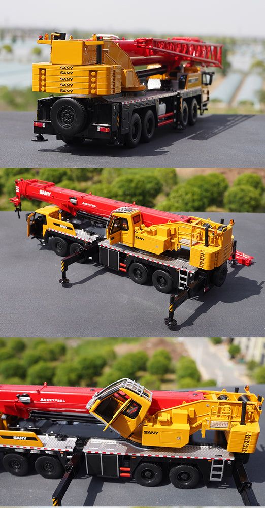Original factory 1:36 Large Diecast STC800T6 80ton Truck Crane model, Large 80ton mobile truck crane model for collection, gift