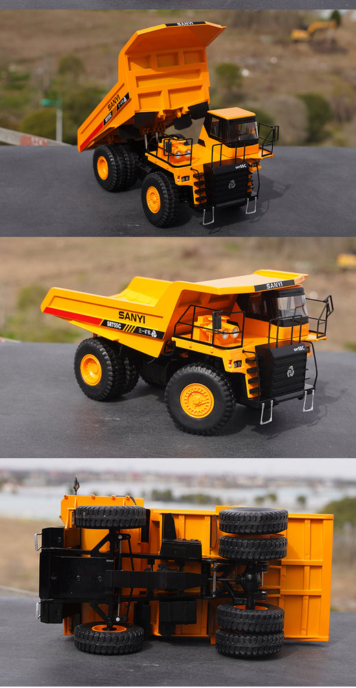 Original factory 1:35 Sany SRT55C diecast mining dump truck Scale model alloy engineering machinery truck model for gift, toys