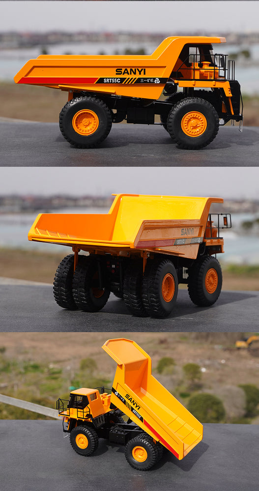 Original factory 1:35 Sany SRT55C diecast mining dump truck Scale model alloy engineering machinery truck model for gift, toys