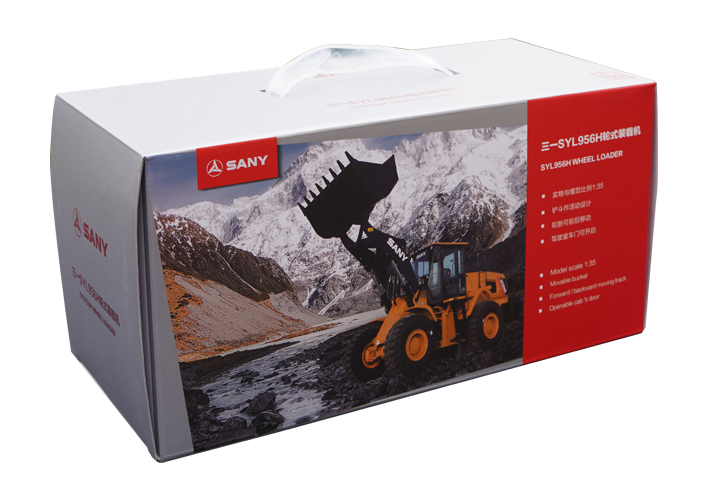 Original factory 1:35 Diecast Sany loader SYL956H model, alloy scale loader model for gift, toy