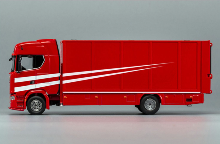 1:64 GCD Scania S730 double decker transporter trailer model, diecast container heavy truck alloy model