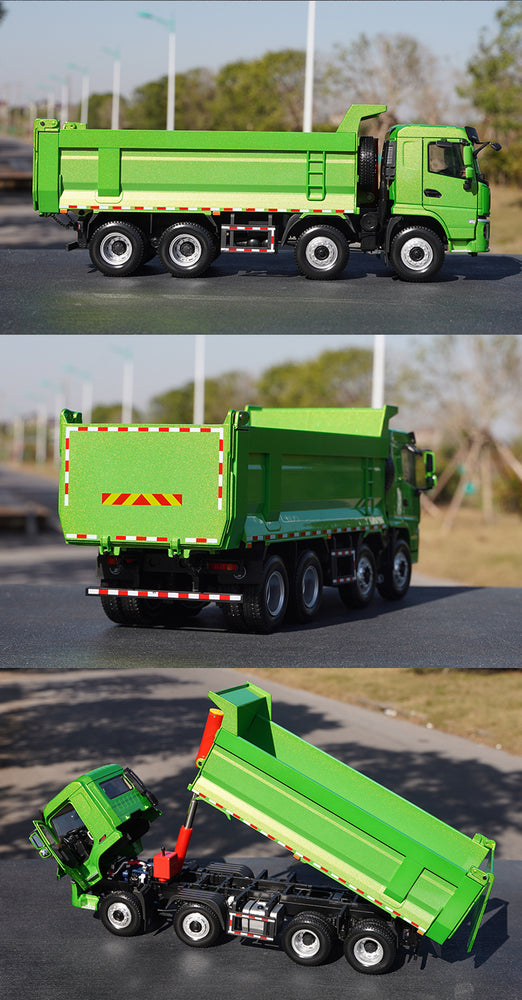 Original factory 1:24 Shaanxi Shacman 6 Xuande Wing 6  diecast 8*4 dump truck model for gift, toy