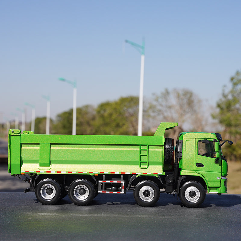 Original factory 1:24 Shaanxi Shacman 6 Xuande Wing 6  diecast 8*4 dump truck model for gift, toy