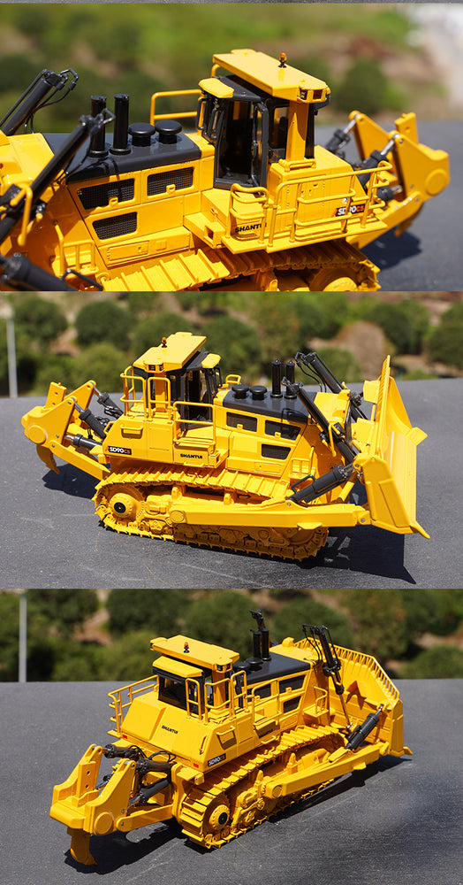 Original factory 1:43 Shantui SD90-C5 diecast bulldozer model large mechanical engineering alloy car model for gift, toy