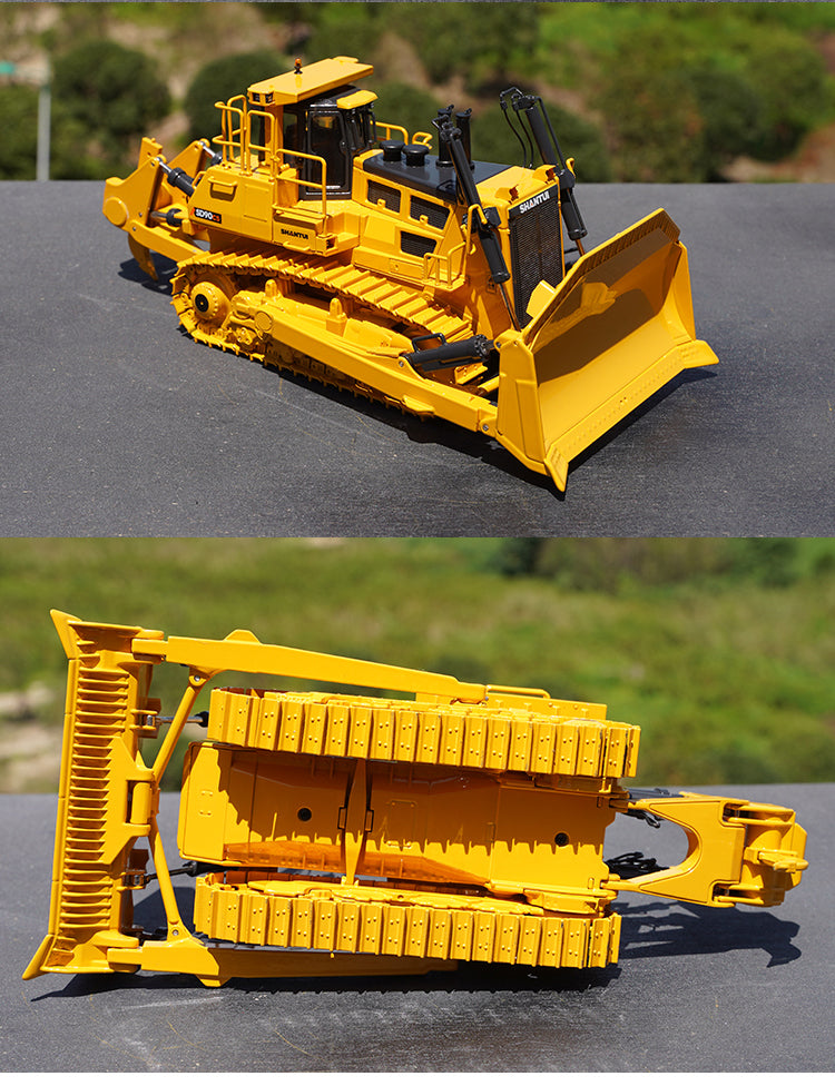 Original factory 1:43 Shantui SD90-C5 diecast bulldozer model large mechanical engineering alloy car model for gift, toy