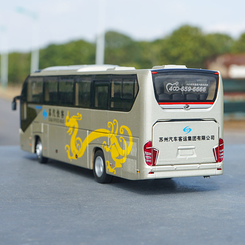 Original factory authentic 1:42 Yutong Suqi Speed bus 6128 diecast scale bus models for Birthday/Christmas gift