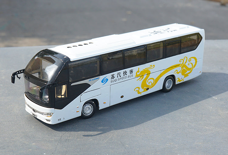 Original factory authentic 1:42 Yutong Suqi Speed bus 6128 diecast scale bus models for Birthday/Christmas gift