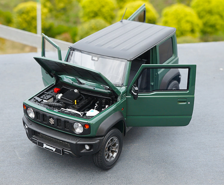 High quality classic authentic 1:18 LCD Suzuki Jimny Suzuki diecast scale OFF-road Blue/Green car miniature model for gift,collection