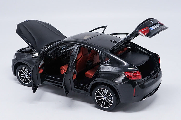 1/18 Diecast BMW X6M 2016 Car Miniature Collectable Models Black Version